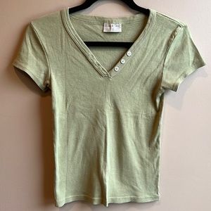 Michael Stars green henley tshirt